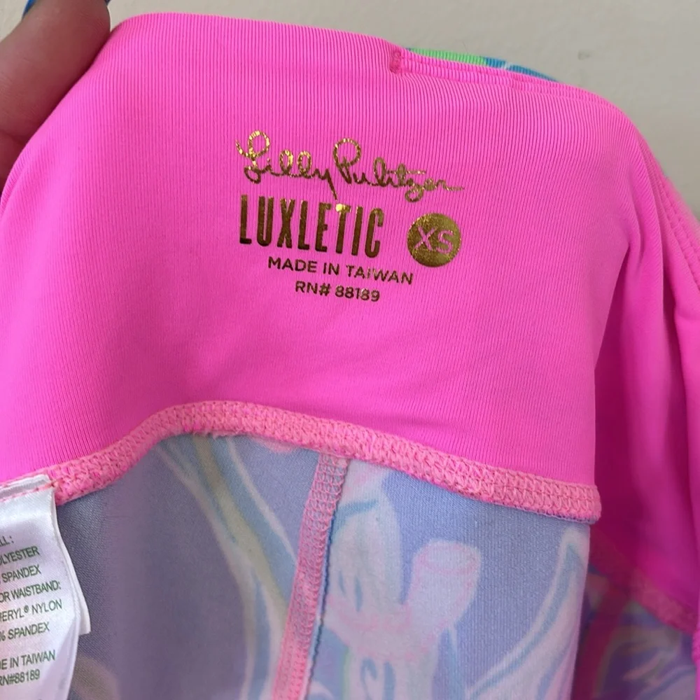 Lilly Pulitzer Luxletic Weekender Midi UPF 50+ Multi Peony For Your Thoughts XS - Picture 10 of 11
